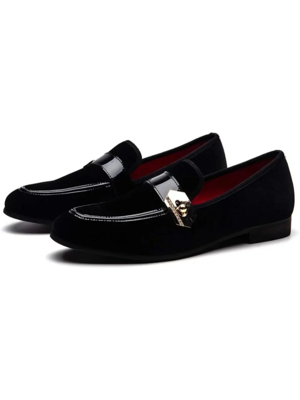 Men's Black Button Toe Bit Loafers Slip On Dress Shoes Classic Party Fashion